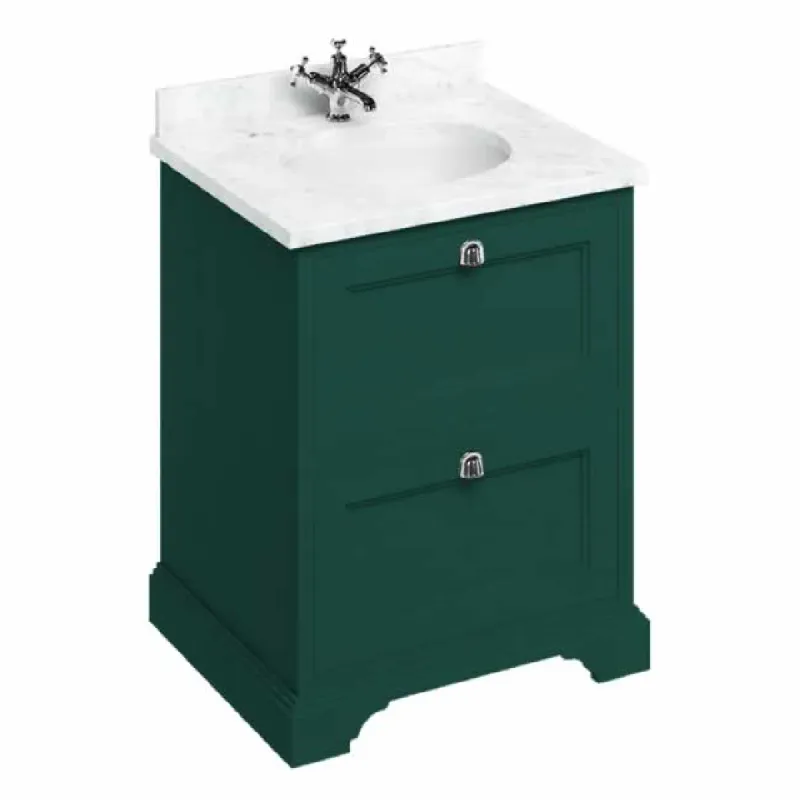 Burlington servantskap 67x55 cm med benkeplate/underlimt servant