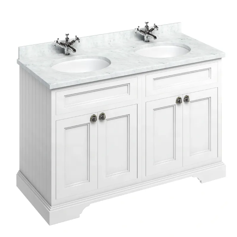 Burlington servantskap 130x55cm med benkeplate/underlimt servant