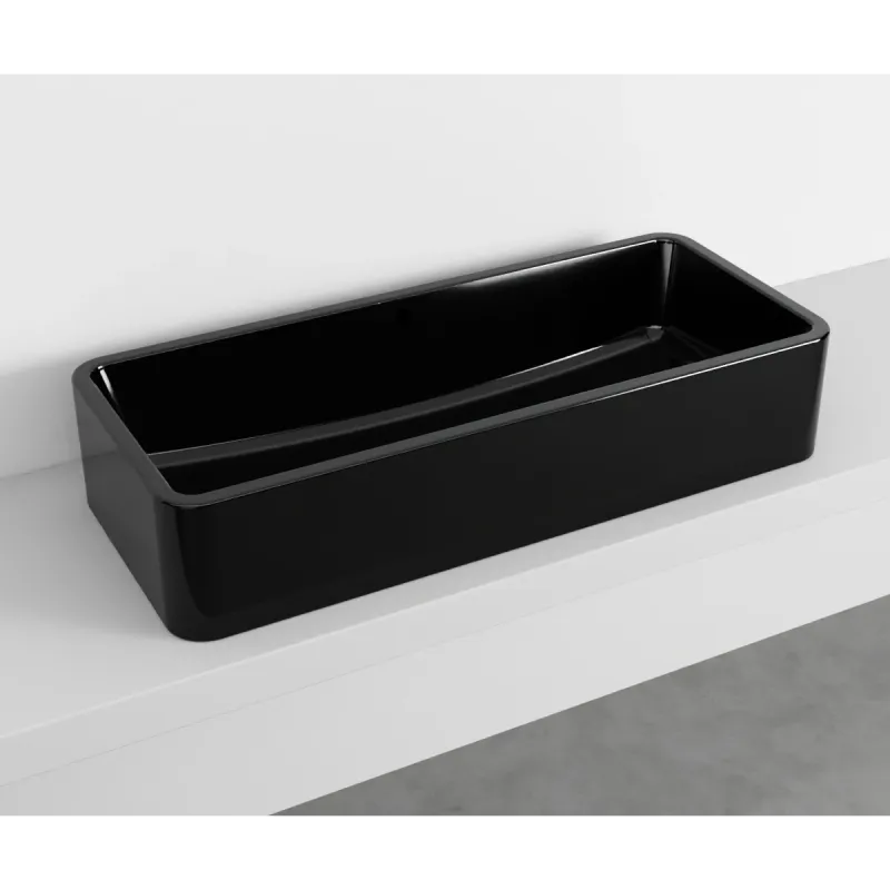 Cielo Shui Comfort rektangulær servant 100x42 cm toppmontering