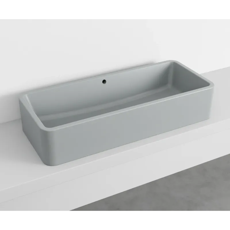 Cielo Shui Comfort rektangulær servant 100x42 cm toppmontering