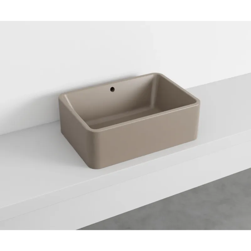 Cielo Shui Comfort rektangulær servant 60x42 cm toppmontering