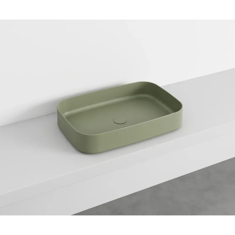 Cielo Shui Comfort rektangulær servant 60x40 cm toppmontering