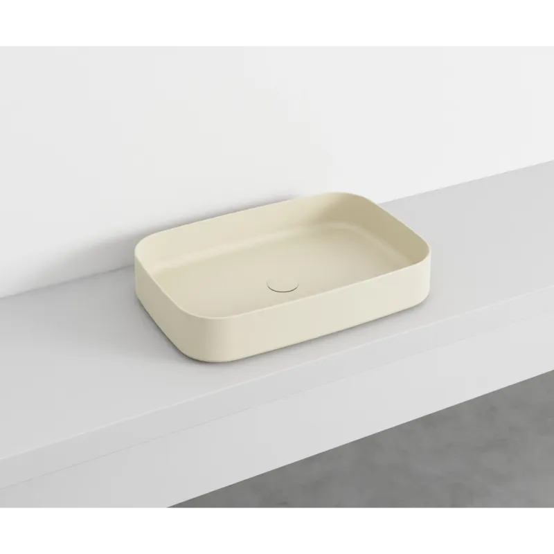 Cielo Shui Comfort rektangulær servant 60x40 cm toppmontering