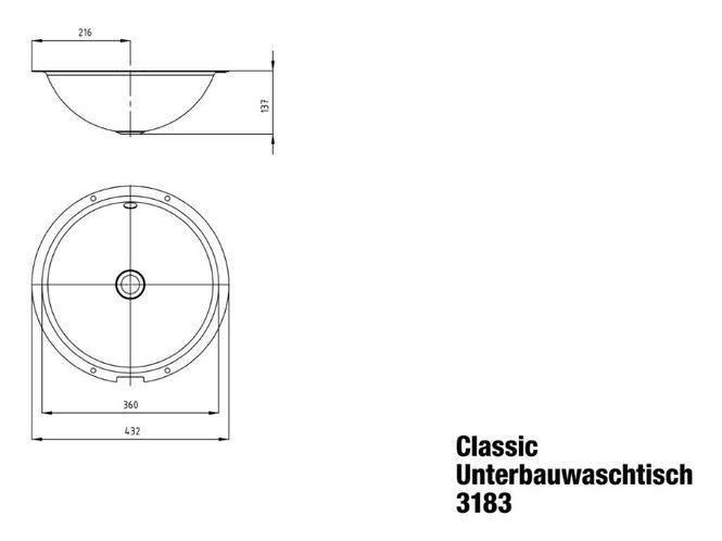 Hovedbilde Kaldewei CLASSIC Mod 3183 Underlimt Servant, 43.2x43.2 cm, Alpine ...