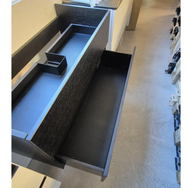 OUTLET: INR Viskan Solid 100 cm Baderomsmøbel u/ Servant Sort Eik - Utstilling