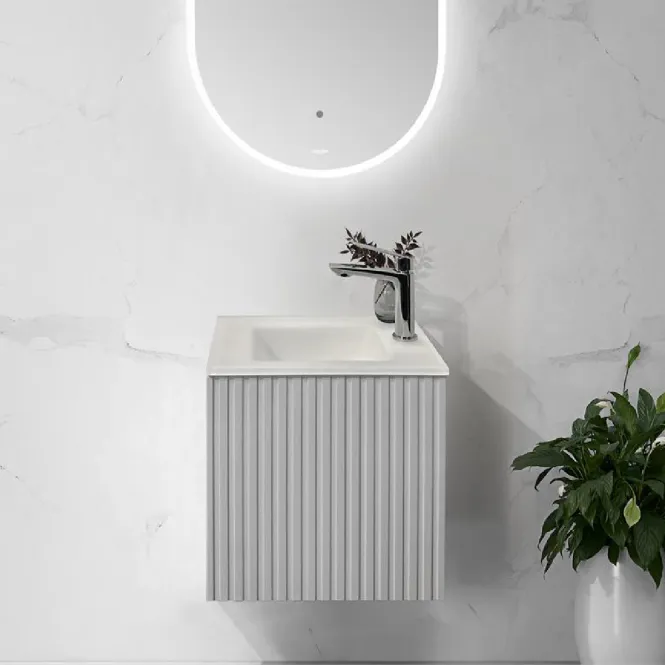 Hovedbilde Scala Bad Sorrento slim servantskap 40 cm med hvit glasservant